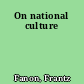 On national culture