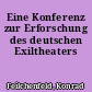 Eine Konferenz zur Erforschung des deutschen Exiltheaters