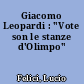 Giacomo Leopardi : "Vote son le stanze d'Olimpo"
