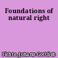Foundations of natural right