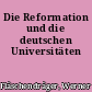 Die Reformation und die deutschen Universitäten