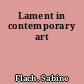 Lament in contemporary art
