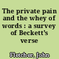 The private pain and the whey of words : a survey of Beckett's verse