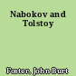 Nabokov and Tolstoy