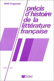 Précis d'histoire de la littérature francaise