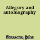 Allegory and autobiography