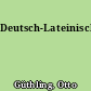 Deutsch-Lateinisch