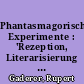 Phantasmagorische Experimente : 'Rezeption, Literarisierung und Poetik bei E.T.A. Hoffmann'