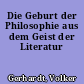 Die Geburt der Philosophie aus dem Geist der Literatur