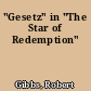 "Gesetz" in "The Star of Redemption"