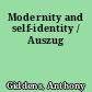 Modernity and self-identity / Auszug