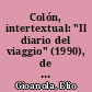 Colón, intertextual: "Il diario del viaggio" (1990), de Giorgio Bertone