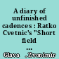 A diary of unfinished cadences : Ratko Cvetnic's "Short field trip" at the crossroads between the literary and documentary in Croatian 1990s war fiction