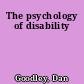 The psychology of disability