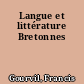 Langue et littérature Bretonnes