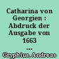 Catharina von Georgien : Abdruck der Ausgabe von 1663 mit den Lesarten von 1657