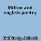 Milton and english poetry