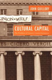 Cultural Capital : the problem of literary canon formation