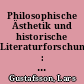Philosophische Ästhetik und historische Literaturforschung : eine Problematik des akademischen Literaturstudiums in Schweden im 19. Jahrhundert