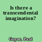 Is there a transcendental imagination?
