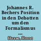 Johannes R. Bechers Position in den Debatten um den Formalismus in den fünfziger Jahren