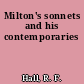 Milton's sonnets and his contemporaries