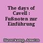 The days of Cavell : Fußnoten zur Einführung