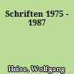 Schriften 1975 - 1987