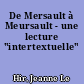 De Mersault à Meursault - une lecture "intertextuelle"