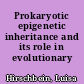 Prokaryotic epigenetic inheritance and its role in evolutionary genetics