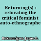 Returning(s) : relocating the critical feminist auto-ethnographer