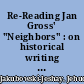 Re-Reading Jan Gross' "Neighbors" : on historical writing and the possibility of justice
