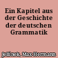 Ein Kapitel aus der Geschichte der deutschen Grammatik