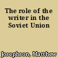 The role of the writer in the Soviet Union
