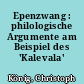 Epenzwang : philologische Argumente am Beispiel des 'Kalevala'