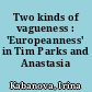 Two kinds of vagueness : 'Europeanness' in Tim Parks and Anastasia Gostova