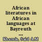 African literatures in African languages at Bayreuth University : a Pedagogic challenge