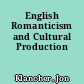 English Romanticism and Cultural Production