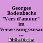 Georges Rodenbachs "Vers d'amour" im Verweisungszusammenhang mit religiösen Sprachmustern