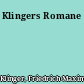 Klingers Romane