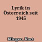 Lyrik in Österreich seit 1945