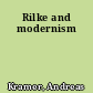 Rilke and modernism