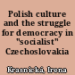 Polish culture and the struggle for democracy in "socialist" Czechoslovakia