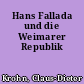 Hans Fallada und die Weimarer Republik