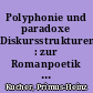 Polyphonie und paradoxe Diskursstrukturen : zur Romanpoetik bei Charles Sealsfield (Karl Postl) am Beispiel des "Virey" (1834)