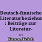 Deutsch-finnische Literaturbeziehungen : Beiträge zur Literatur- u. Geistesgeschichte