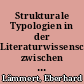 Strukturale Typologien in der Literaturwissenschaft zwischen 1945 und 1960