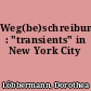 Weg(be)schreibungen : "transients" in New York City