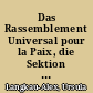 Das Rassemblement Universal pour la Paix, die Sektion der deutschen Exulanten und der Weltfriedenskongreß in Brüssel 1936