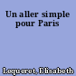 Un aller simple pour Paris
